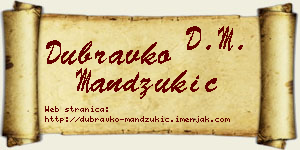 Dubravko Mandžukić vizit kartica